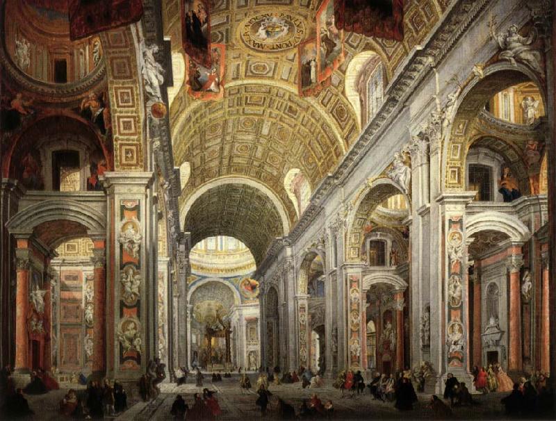 PANNINI, Giovanni Paolo Interior of Saint Peter's china oil painting image